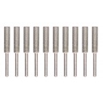 FRAISES ELECTRODEPOSEES CYLINDRIQUES A QUEUE DE 3 MM JEU DE 10