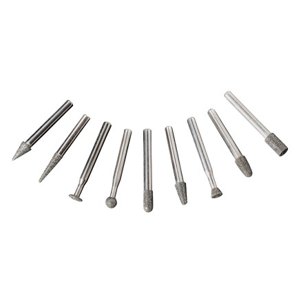 FRAISES ELECTRODEPOSEES ASSORTIMENT TIGE DE 6 MM